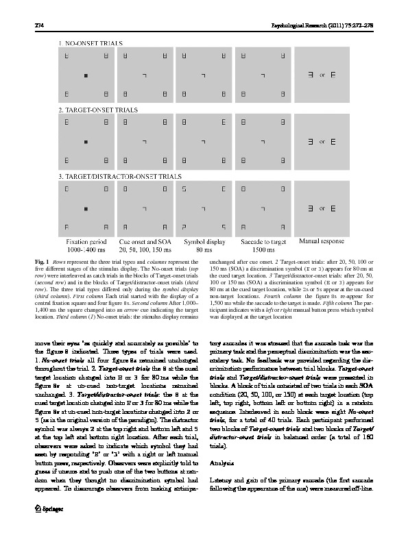 Download Bottom-up effects modulate saccadic latencies in well-known eye movement paradigm.