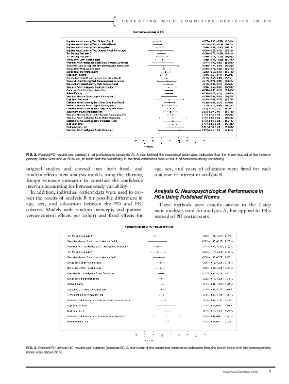 Download Detecting mild cognitive deficits in Parkinson's disease: comparison of neuropsychological tests.