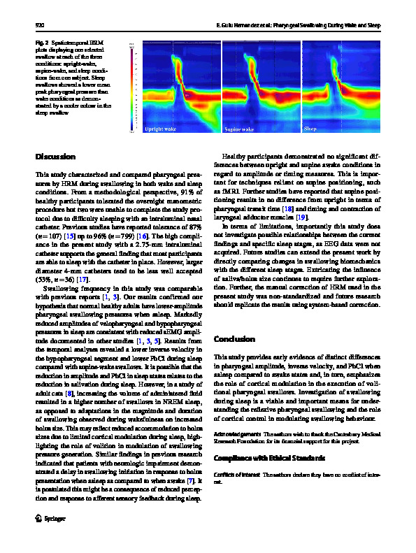 Download Pharyngeal swallowing during wake and sleep.