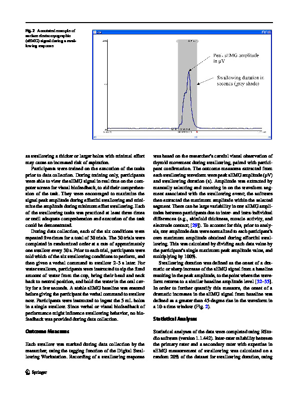 Download Effect of volitional effort on submental surface electromyographic activity during healthy swallowing.