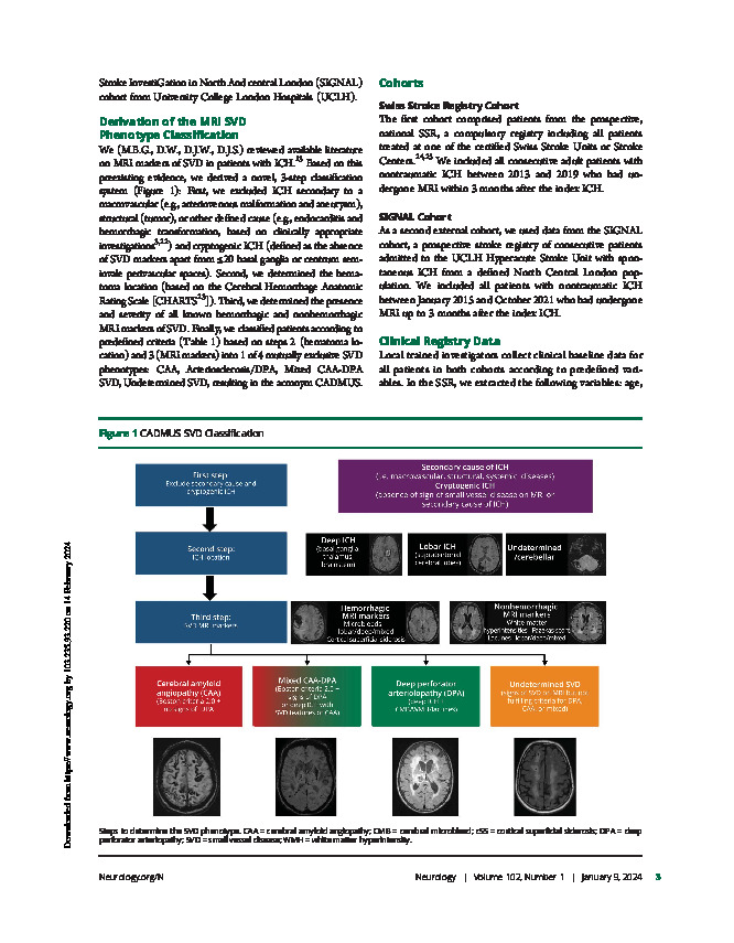 Download CADMUS: A Novel MRI-Based Classification of Spontaneous Intracerebral Hemorrhage Associated With Cerebral Small Vessel Disease.